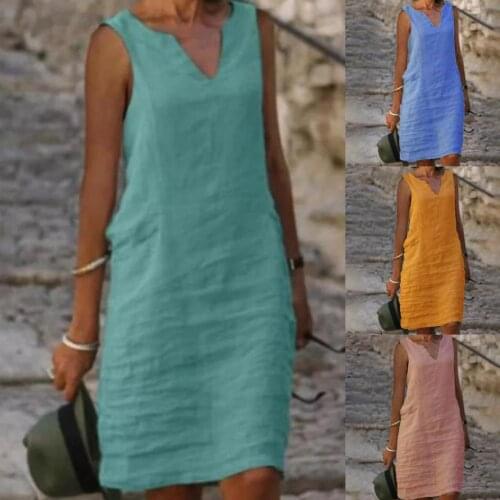 Lightweight Beautiful Women Long Casual Dress Solid Color Casual Dress Loose for Outdoor