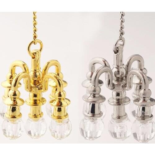 1:12 Dollhouse Miniature Furniture Mini Lamp Chandelier Can Not Light Miniature Lamp Chandelier