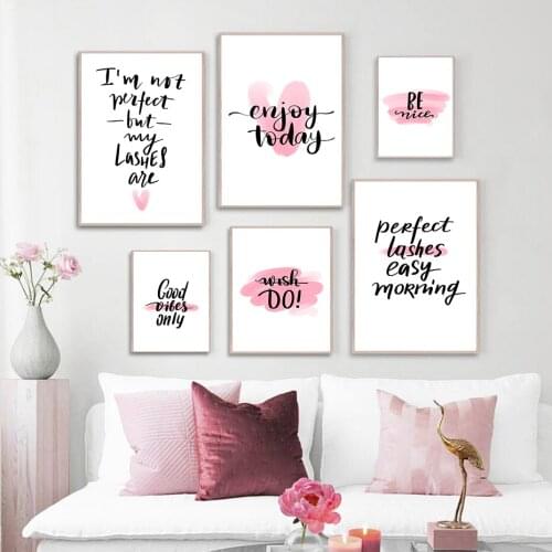 Fashion Brush Calligraphy Poster Motivation And Inspiration Quotes Wall Art Print Picture Canvas Painting Girls Room Decoration