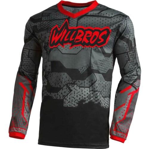 Motocross Racing Jersey Willbros Element Long Sleeve MX Dirt Bike Cycling Motor Moto Cross Summer T-shirt Mens