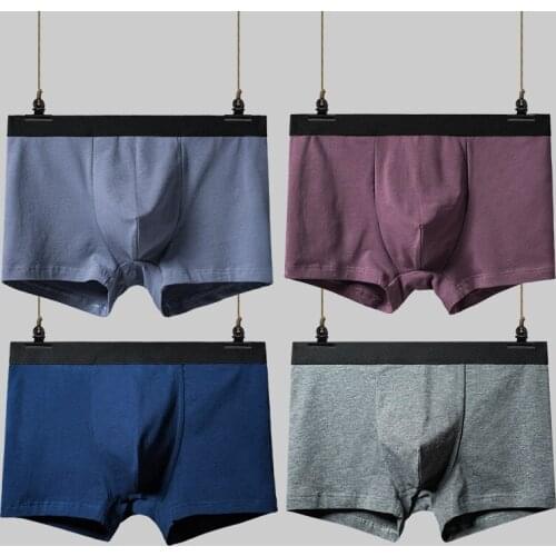 Men 's Cotton Underpants Fashion Cotton Underwear U Convex Men 's Underwear Cotton Underwear Solid Color Comfortable Breathable