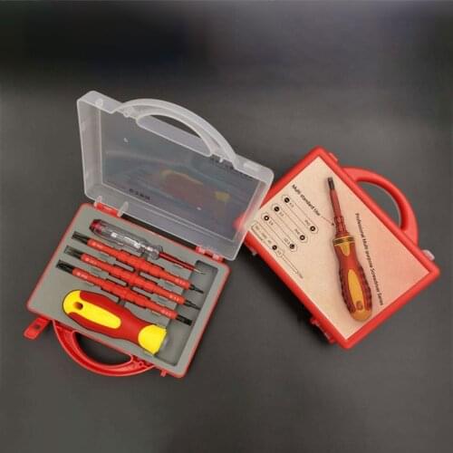 7-in-1 Screwdriver Set Electrician Tool Insulated Screwdriver Multi-Bit screw Driver Set 5pcs Repair Tool Set for Electrician