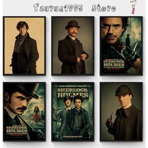 New Classic TV series poster Sherlock poster retro poster kraft paper poster wall sticker decorative painting movie poster