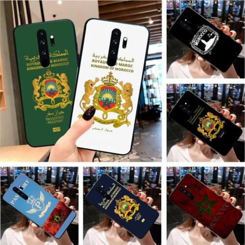 Morocco Flag Passport Phone Case for Redmi 9A 8A 7 6 6A Note 9 8 8T Pro Max Redmi 9 K20 K30 Pro