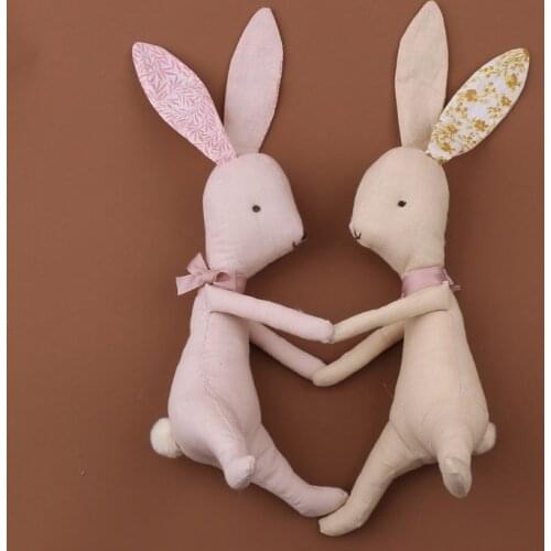 Baby Rabbit Stuffed Doll Plush Appease Toy Infant Educational Toy Photo Prop U7EE