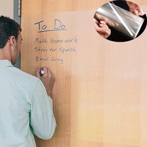 A4 Self-Adhesive Clear Film Writing Board Dry Erase Board for Wall Glass Table Desk Transparent Bulletin Board Wall Board Stick