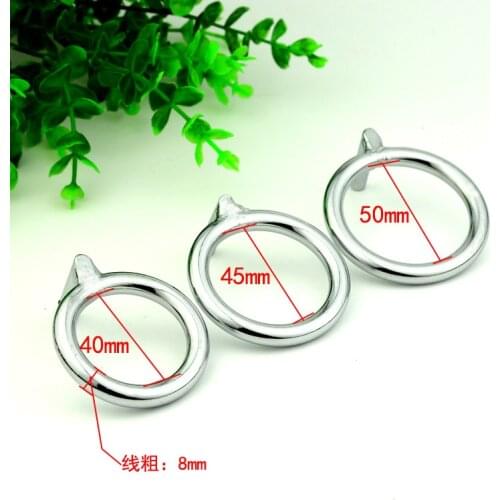 Sex Toys Fetish Toys Snap Ring Chastity Lock Silver Round