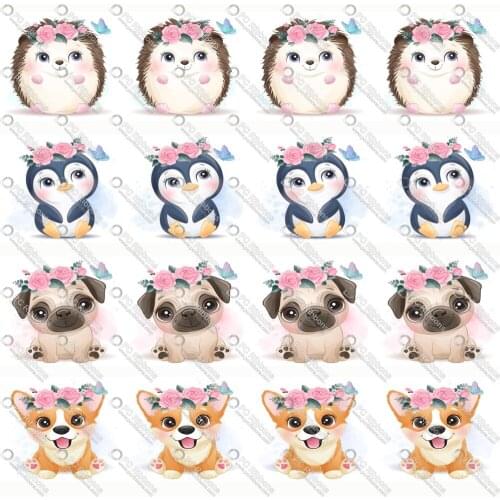 Cartoon Cute Dog Printed Design Customized Lanyard/Satin/Grosgrain Ribbon for Crafts DIY Handmade Materials Hair Bow CA201