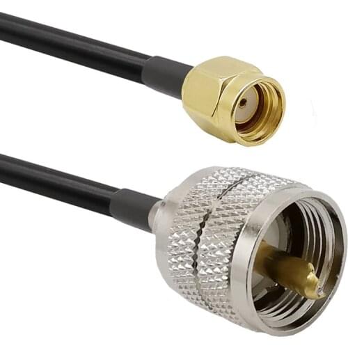 RP SMA Male to UHF Male PL259 RG58 Cable Handheld to SO-239 Cable SMA to UHF PL-259 Connector For Wouxun & TYT Amateur Radios