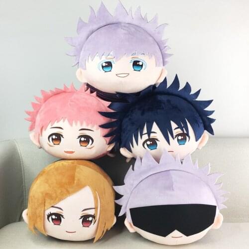 Anime Jujutsu Kaisen Yuji Itadori Fushiguro Megumi Gojo Satoru Cosplay Cute Plush Dolls Toy Throw Pillow Cushion Xmas Gift