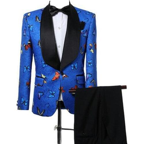Tuxedos Mens Suits For Wedding Business Suit Best Man Wear Custom Made Peaky Blinders 2 Pieces Suit Printed Suit(Jacket+Pants)