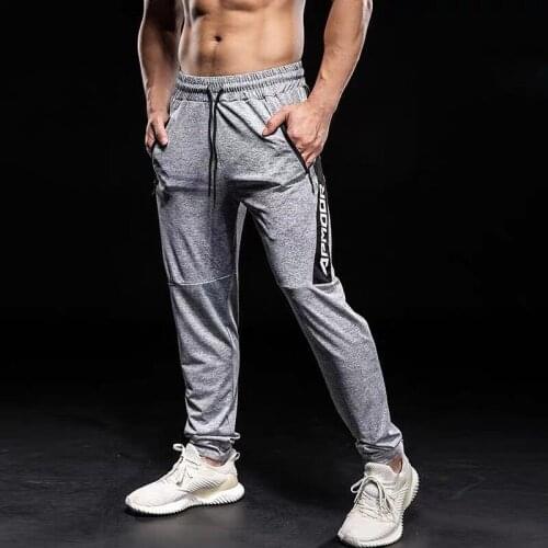 Sport Pants Men Running Joggers Training Sports Pants Elastic Zipper Pockets Gym Fitness Trousers Workout Athletic Sportswear