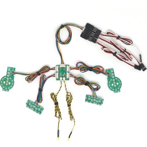 1set LED Light System Front & Rear Lamp Group Turn Signals Brake Lights for Traxxas TRX4 Bronco 1/10 RC Crawler Car