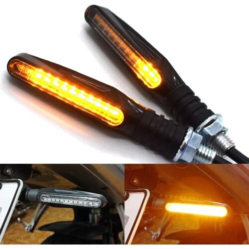 Motorcycle Universal Turn Signals Light Tail Flasher LED Flowing Water Blinker Bendable Lights For Yamaha FZ6 FZ1 R6 R25 FZ8 XJ6