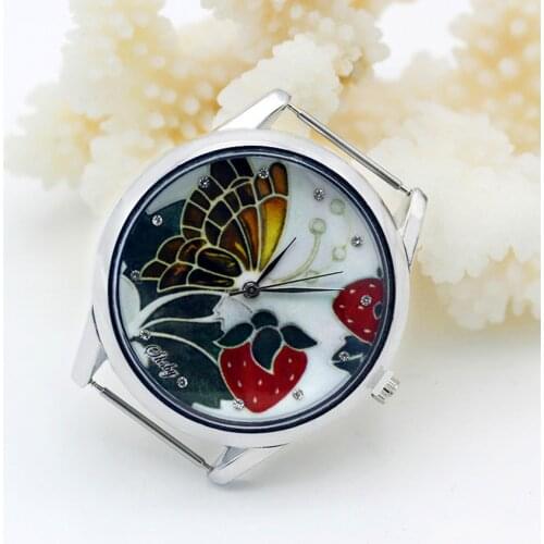 Shsby Diy Personality Watch Header New Style Silver Flower Head With Cloth Strap Watch Accessories 11~20