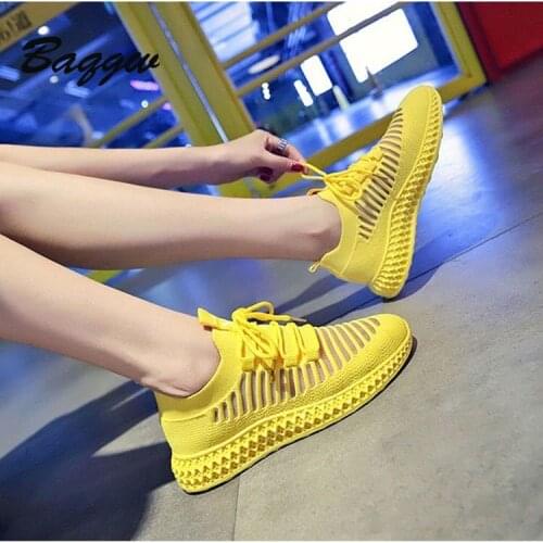 Solid Women Shoes Female Sneakers Breathable Air Mesh Platform Shoes Ladies Summer Mesh Casual Flats Shoes Chunky Platform 2021