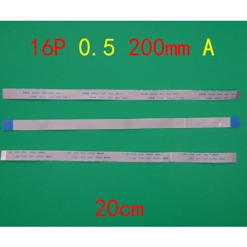 5-100pcs New FFC FPC flat flexible cable 0.5mm pitch 16 pin Forward Length 200mm Ribbon 16pin Flex Cable 20624 80c 60v vw-1