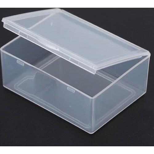 5.5*4.3*2.2cm Mini Storage Box Portable Jewelry organizer Transparent Plastic Name Card Jewelry Organizer Storage Box Case