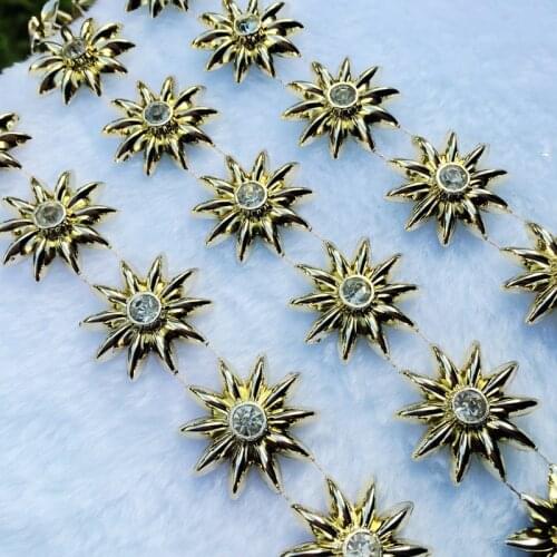 5Y Banding Crystal Hat Hair Crafts Jewelry Making Accessories 5yards/lot flower Stone Banding -D49