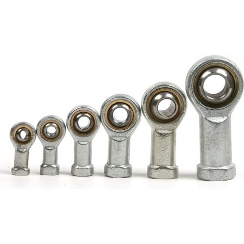 6pcs/set Female Bearing M5 M6 M8 M10 M12 M16 Fish Eye Rod End Joint Bearing Left Internal Thread Machinery Ball Bearing