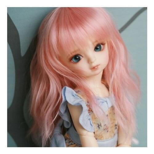 Doll accessories 1/6 Bjd wig doll hair wig long straight bangs soft waves curly wavy girl woman doll wig - c16
