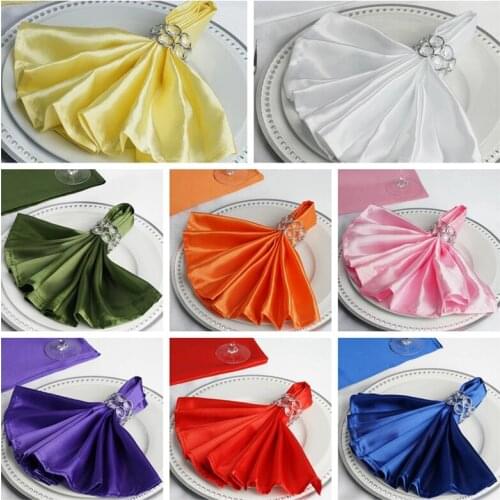 45X45CM Satin Napkin Wedding Table Cloth Napkins For Banquet Event Decoration