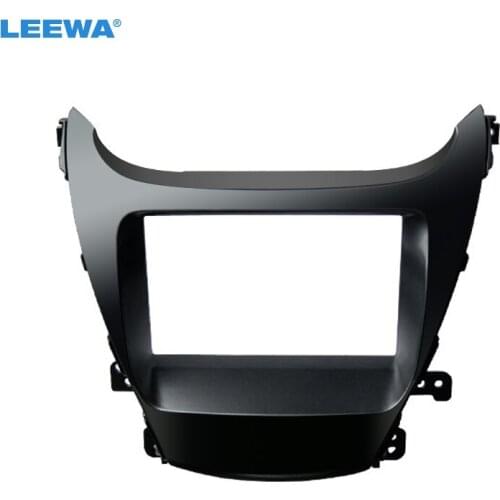 LEEWA Car 2Din Radio Fascia Frame Installation Kit for 2014 HYUNDAI Elantra (LHD) Stereo Refitting Dash Panel Frame Mount Kit