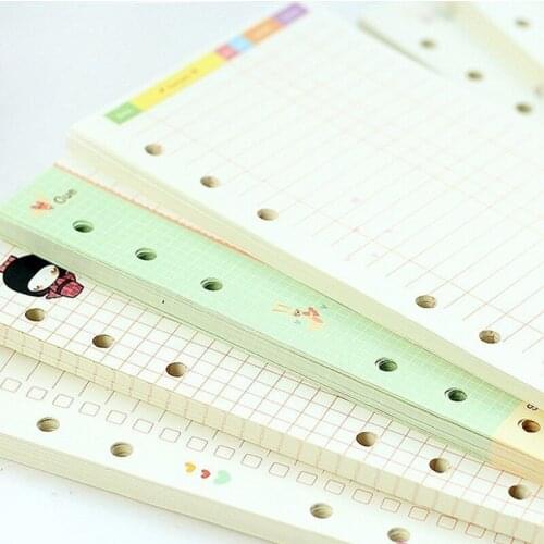 90 Pages A5 / A6 Loose-leaf Replacement Inner Core Standard 6-hole Loose-leaf Notebook Inner Core Hand Account Core Color Inner