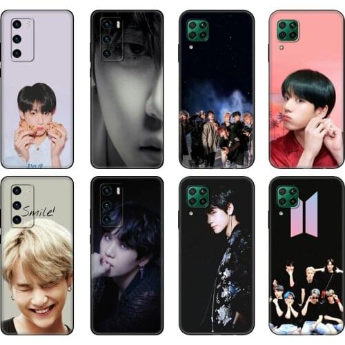 Black tpu Case For Huawei P30 Lite P30 Pro P40 Case For Huawei P40 LITE E P Smart Case Rap RM JIMIN JIN SUGA J HOPE V JUNG KOOK