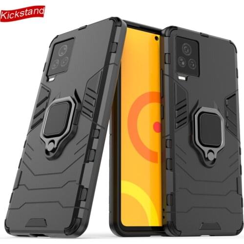 Kickstand Cases For VIVO IQOO 7 5 Pro 5G NEO 3 U3 U1X Z1 Covers New 2 in 1 PC TPU Ring Stand Figerprint Proof Protect Phone Bags