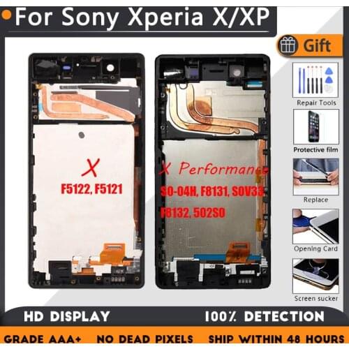 For Sony Xperia X/X Performance F5122 F5121 SO-04H F8131 SOV33 F8132 502SO LCD screen assembly with front case touch glass
