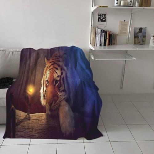 Tiger Dream Woods Home Blanket High Quality Bedroom Living Room Sofa Blanket Lounge Hotel Travel Portable Soft Blanket