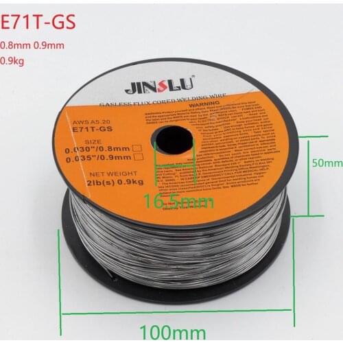 E71T-GS Gasless No Gas Flux Cored DIY MIG Steel Welding Wire Fit Spool Gun Welder 0.9KG 100mmx50mm Inside Hole 16.5mm 0.8/0.9mm
