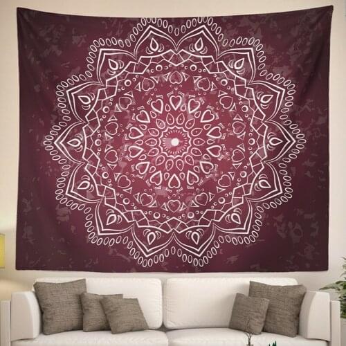Hot sale mandala tapestry abstract hanging painting bohemia bedroom wall hanging cloth Dormitory background cloth bedside deco