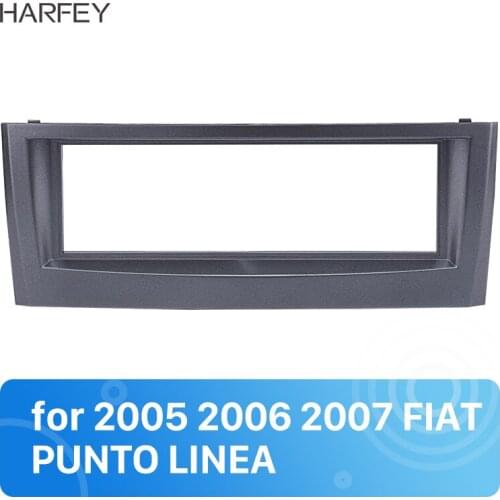 Harfey Grey One Din for 2005 2006 2007 FIAT PUNTO LINEA 183*53mm Car Radio Fascia Stereo Install Dash Kit DVD Frame CD Trim