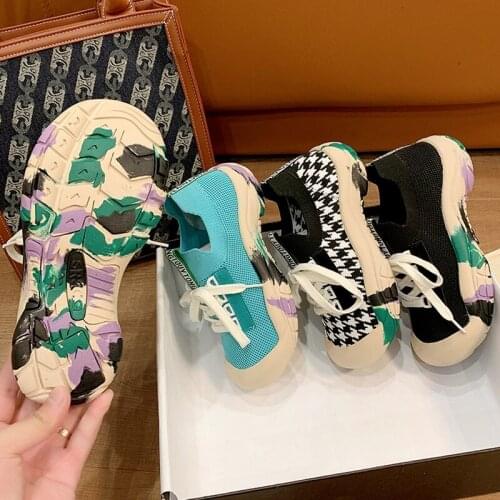 Autumn Sneakers Women Breathable Mesh Vulcanized Shoes Platform Sneakers Casual Running Shoes Summer Casual Daddy Woman Shoes