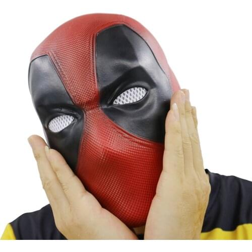 Movie Deadpool Cosplay Mask Latex Full Head Helmet Deadpool Wade Winston Wilson Party Costume Masks Props Halloween