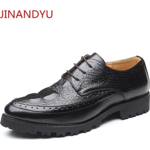 Thick Sole Mens Business Formal Shoes Italian Dress Leather Men High Quality Platform Shoes Oxford Office Shoes for Men Wedding