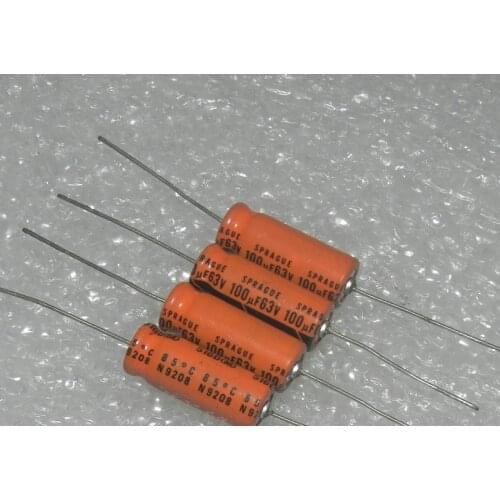 Original new 100% 516D 63v100uf orange axial cathode aluminum electrolytic capacitor (Inductor)