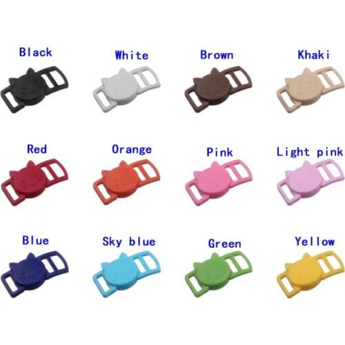 10/100pcs 10mm Mixed Color Release Buckles Cat-Head Plastic Safty Breakaway for Cat Collar Paracord Webbing Apparel Accessories