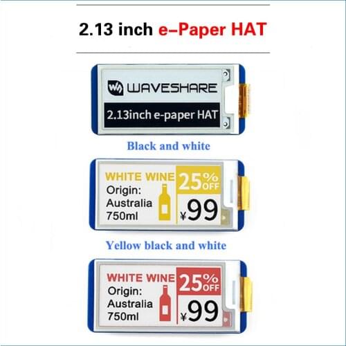 Raspberry Pi 4 B 2.13 inch E-Ink Display Screen e-paper Hat for Raspberry Pi 4B/3B+/3B/Zero Jetson Nano for Arduino STM32