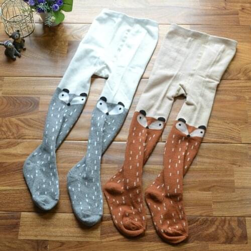 Cartoon Cute Baby Kids Toddlers Girls Knee High Socks Tights Leg Warmer Stockings Fox Animal Cotton Long Socks Fashion