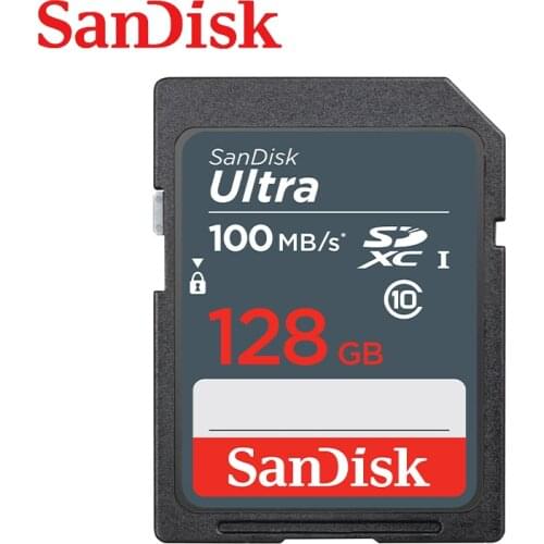 SanDisk NEW Ultra SD Card 128GB 256GB 64GB 32GB 16GB Memory Card 100MB/s U1 4K For Canon Nikon SLR Camera Shooting 4K Video