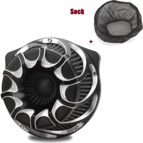Gray Deep cnc cut air cleaner breather Rain Socker Cover Fit For 08-13 FLHTC Electra Glide Classic