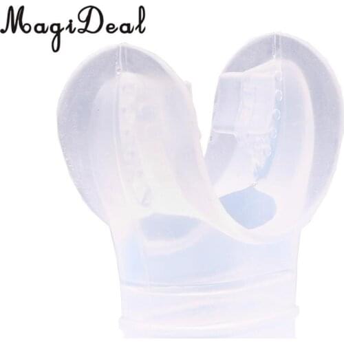 MagiDeal Silicone Scuba Snorkeling Dive Tube Snorkeling Mouthpiece Diving Regulator Transparent for Swimming Diving Accessories