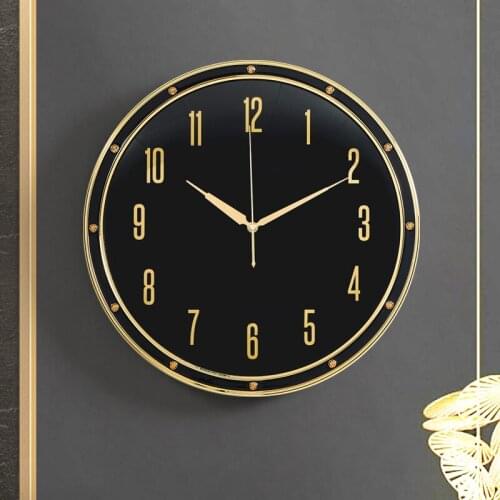 Nordic Luxury Gold Wall Clock Creative Simple Living Room Clocks Wall Modern Design Mute Round Kitchen Home Decoration AB50ZB
