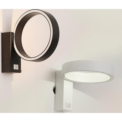 LED Acrylic Ring Wall Lamp Modern Creative Bedroom Beside Wall Light Indoor Living Room Dining Room Corridor Decoration Lights