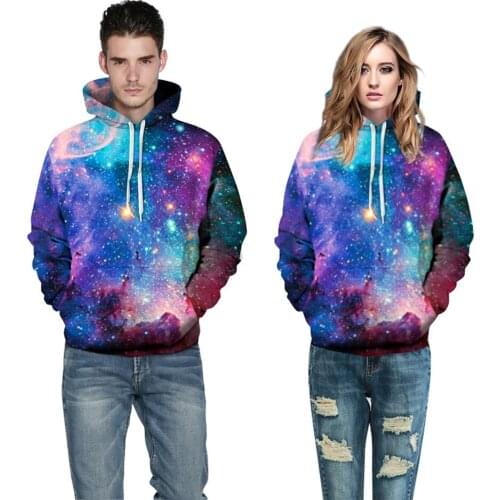 Men Women Star Space Galaxy 3D Hoodies Male Hooded Sweatshirts Printing Colorful Nebula Fashion Pullovers Birthday Party Clothes