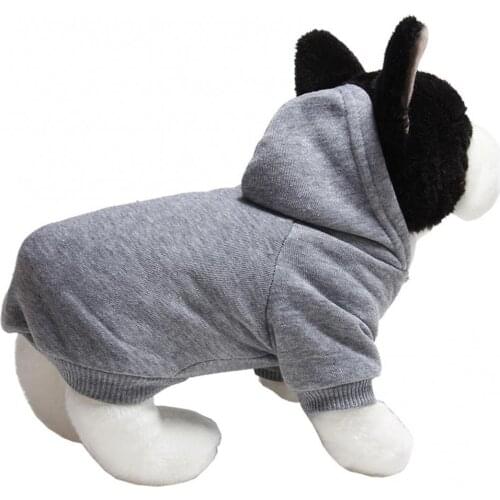 Dog Hoodies Solid Color Warm Soft Puppy Dog Hoodies Sweater Coat Sweatshirt Pet Dog Clothes Accessories Autumn Supplies Pet