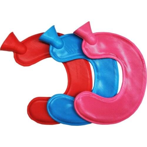 Hot Water Bottle U-shaped Natural Rubber Heating Hot Water Bag Bottle for Neck and Shoulder Pain Relief